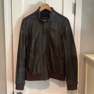 Esprit leather jacket Medium men’s brown